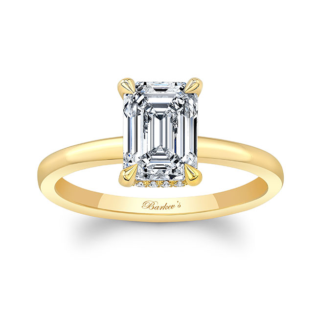 Barkev's 14K Yellow Gold Lia Emerald Cut Engagement Ring 8248L