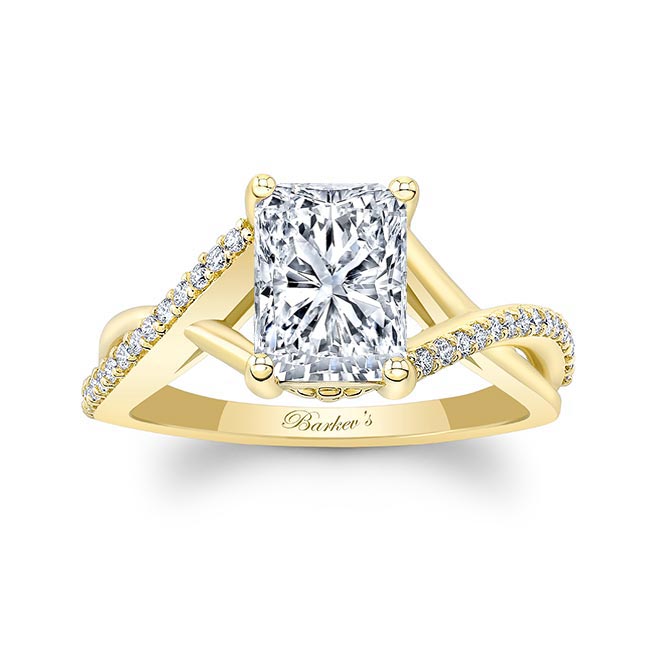 Barkev's 14K Yellow Gold 2 Carat Radiant Cut Diamond Ring 8252L-RAD