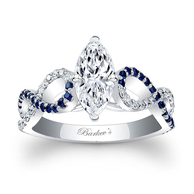 Barkev's Marquise Sapphire And Diamond Infinity Ring 7714LBS-MQ