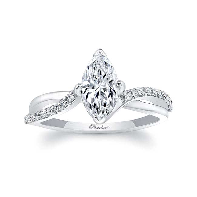 Barkev's Marquise Engagement Ring With Twisted Band 8235L-MQ