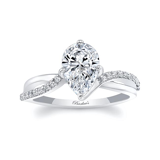 Barkev's Pear Shaped Engagement Ring With Twisted Band 8235L