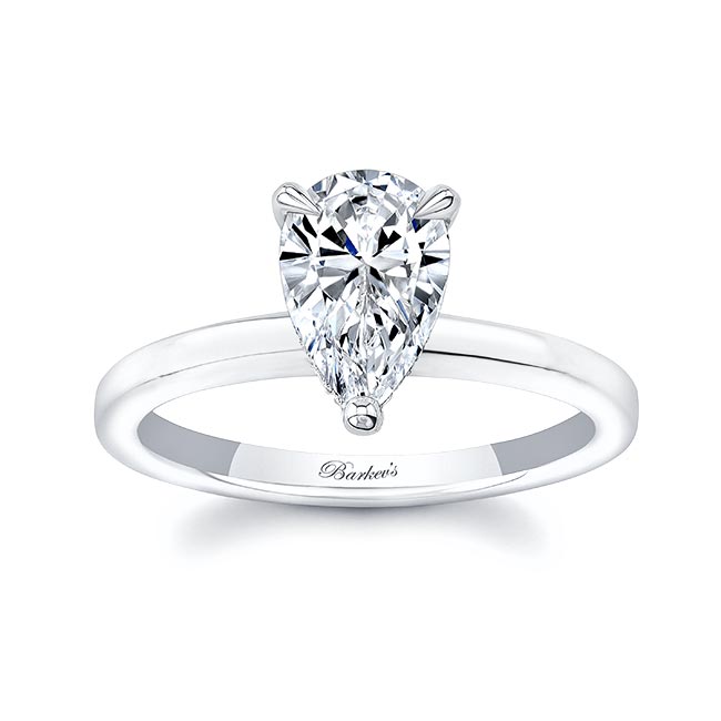 Barkev's Hidden Halo Pear Engagement Ring 8271L