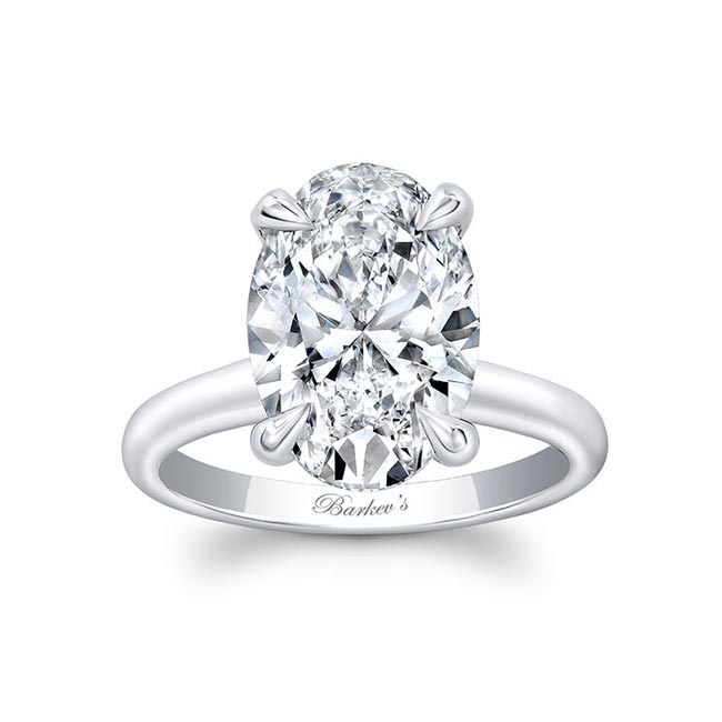 Barkev's 4 Carat Oval Diamond Solitaire Ring 8313L