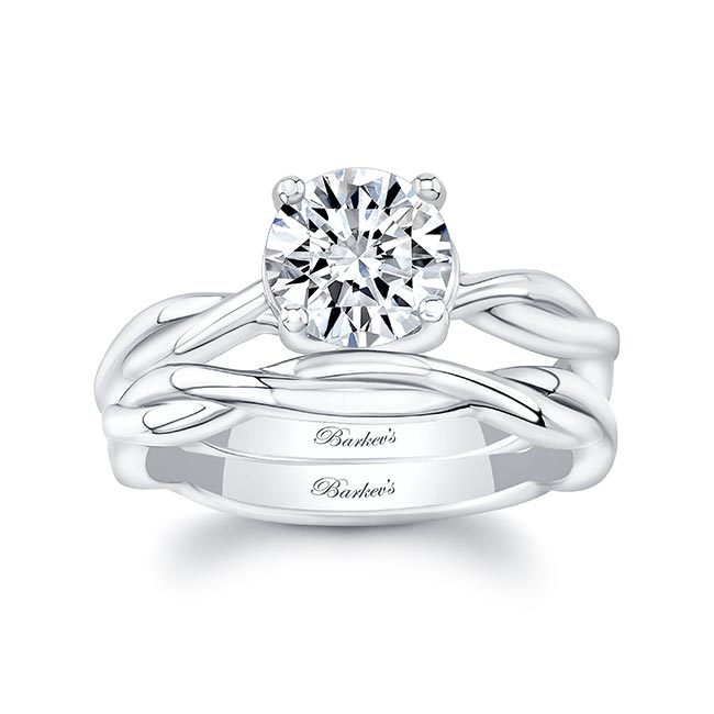 Barkev's Twist Solitaire Bridal Set 8282S