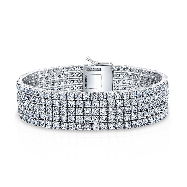 Barkev's 25 Carat 5 Row Diamond Tennis Bracelet PM8349B