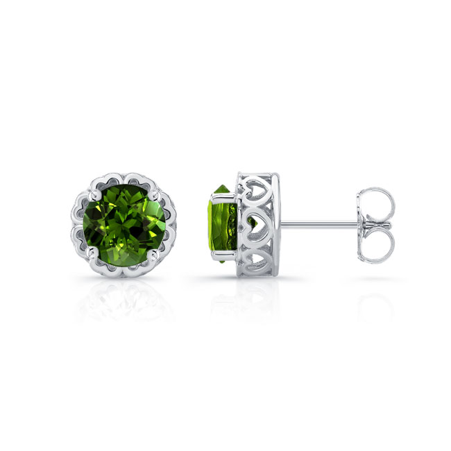 Barkev's Unique 1 Carat Green Tourmaline Studs GT-8099E