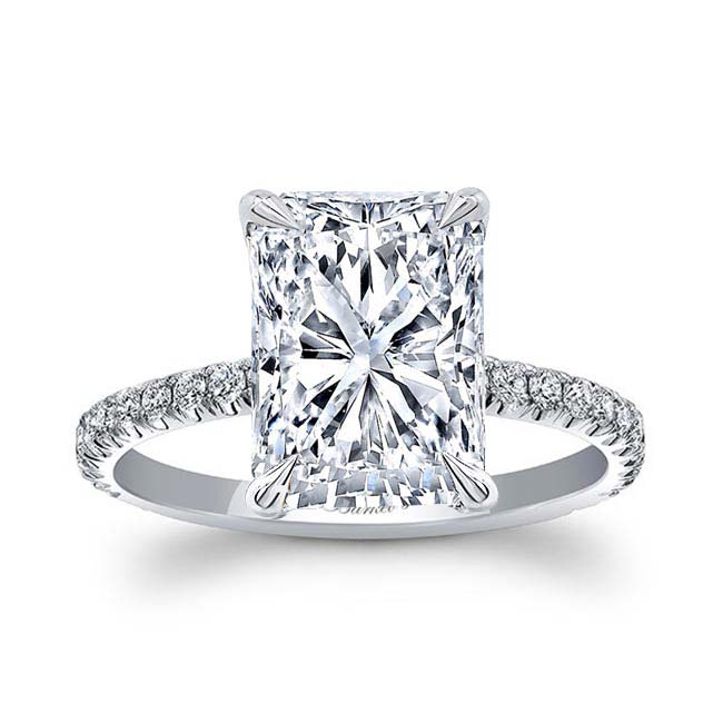 Barkev's 4 Carat Radiant Cut Lab Grown Diamond Ring 8363L4CT