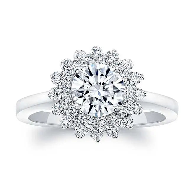 Barkev's Starburst Diamond Halo Ring 8063L