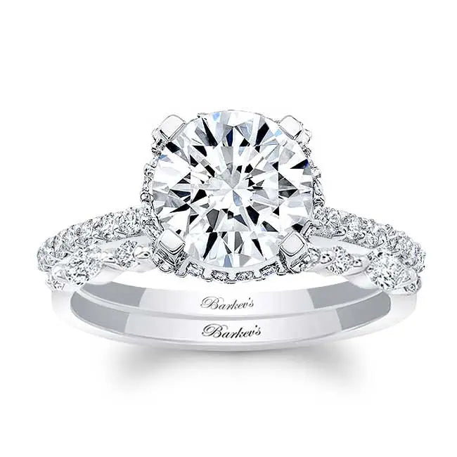Barkev's 2 Carat Hidden Halo Bridal Set 8131S2CT
