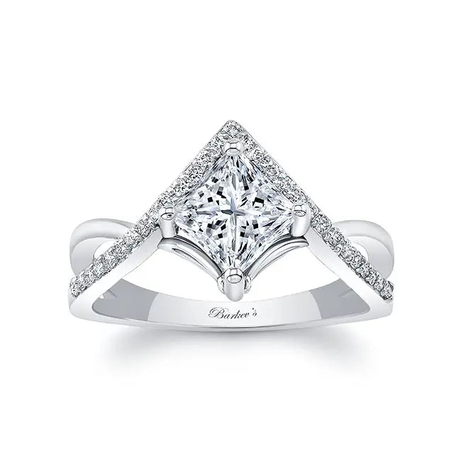 Barkev's Unique Princess Cut Engagement Ring 8242L