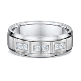 Unique Men's Princess Cut Diamond Wedding Band
