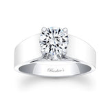 Wide Band Solitaire Ring