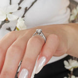 Wide Band Solitaire Ring