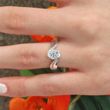 Solitaire Bypass Engagement Ring