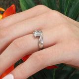 Solitaire Bypass Engagement Ring
