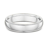 5mm Milgrain Edge Platinum Wedding Band