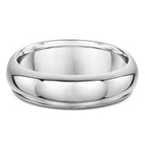 8mm Classic Rounded Platinum Wedding Band