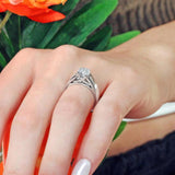 Criss Cross Prong Solitaire Ring