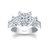 Three Stone Moissanite Engagement Ring