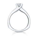 Square Shank Moissanite Solitaire Ring