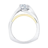 Wide Split Shank Solitaire Ring