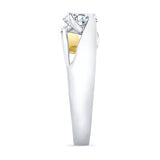 Wide Split Shank Solitaire Ring