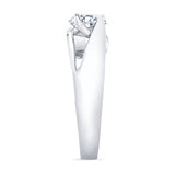 Wide Split Shank Solitaire Ring
