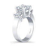 3 Stone Moissanite Engagement Ring