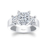 3 Stone Moissanite Engagement Ring