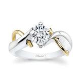 Double Wire Trim Solitaire Ring