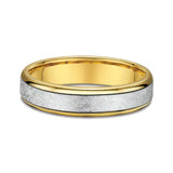 6mm Textured Center Wedding Band
