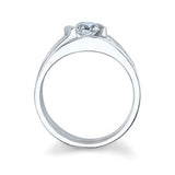 Half Carat Curved Wedding Ring Set