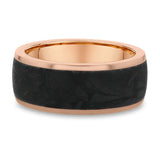 9mm Textured Carbon Fiber Band with Rose Gold Interior