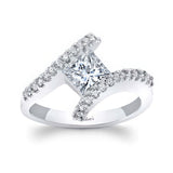 Sideways Princess Cut Engagement Ring