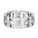 Link Diamond Wedding Band