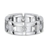 Link Diamond Wedding Band