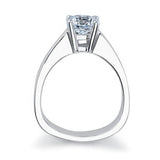Solitaire Round Moissanite Engagement Ring