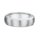 6mm White Gold Satin Finish Wedding Band