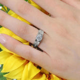 Graduated Moissanite Ring