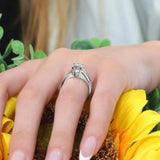 Graduated Moissanite Ring