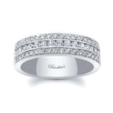 Three Row Diamond Wedding Band