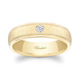 Mens Gold Diamond Wedding Band