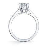Double Prong Princess Cut Solitaire Ring