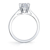 Double Prong Princess Cut Moissanite Solitaire Ring
