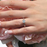 Double Prong Princess Cut Moissanite Solitaire Ring