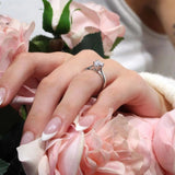 Double Prong Princess Cut Moissanite Solitaire Ring