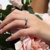 Double Prong Princess Cut Solitaire Ring