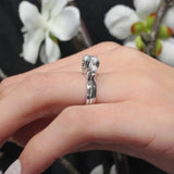 1 Carat 3 Stone Moissanite Ring