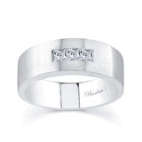 3 Stone Princess Cut Diamond Mens Wedding Band