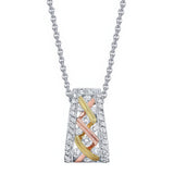 Tri Color Diamond Necklace 6778N